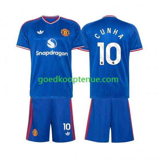 Uit Tenue van Manchester United Matheus Cunha 10 Kind 2-13 jaar 2026-27 Korte Mouw