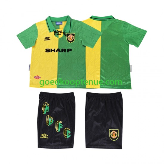 3de Retro Tenue van Manchester United 1992 Kind 2-13 jaar 1994 Korte Mouw