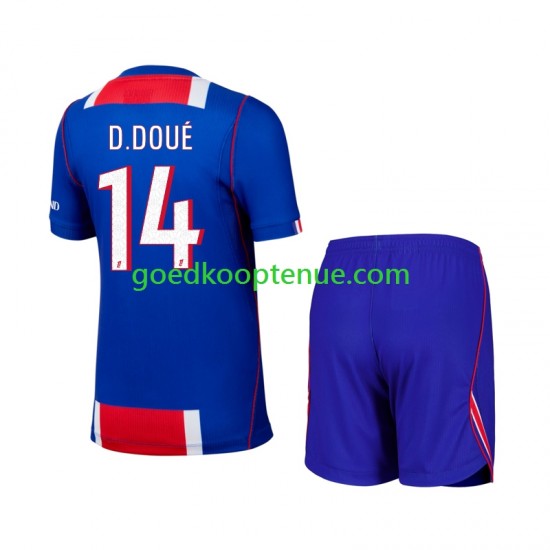 Thuis Tenue van Paris Saint-Germain Desire Doue 14 Kind 2-13 jaar 2026-27 Korte Mouw