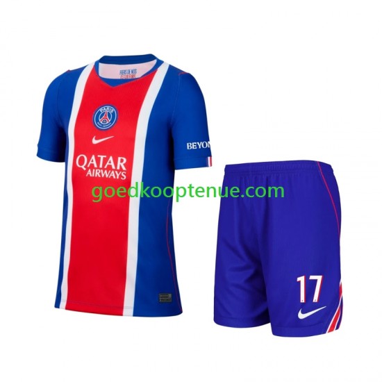 Thuis Tenue van Paris Saint-Germain Vitinha 17 Kind 2-13 jaar 2026-27 Korte Mouw