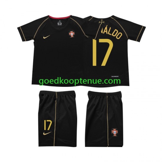 Uit Retro Tenue van Portugal Cristiano Ronaldo 17 Kind 2-13 jaar 2006 Korte Mouw