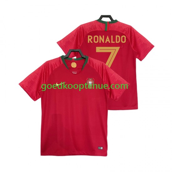 Thuis Retro Tenue van Portugal Cristiano Ronaldo 7 2018 Heren Korte Mouw
