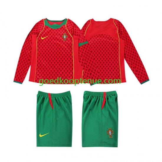 Thuis Retro Tenue van Portugal Kind 2-13 jaar 2004 Lange Mouw