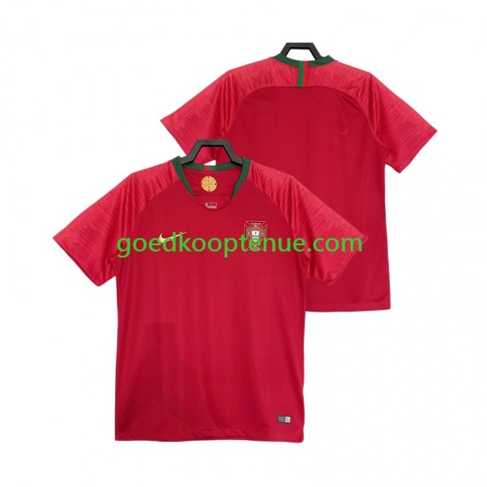 Thuis Retro Tenue van Portugal 2018 Heren Korte Mouw