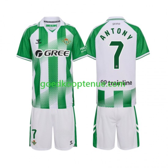 Thuis Tenue van Real Betis Anthoy 7 Kind 2-13 jaar 2026-27 Korte Mouw