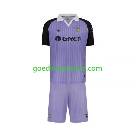 Thuis Retro Tenue van Real Betis Keepersshirt Kind 2-13 jaar 2025-26 Korte Mouw