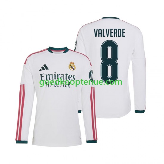 Thuis Tenue van Real Madrid Federico Valverde 8 Heren 2026-27 Lange Mouw