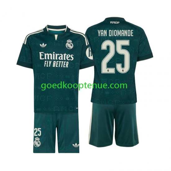 Uit Tenue van Real Madrid Yan Diomande 25 Kind 2-13 jaar 2026-27 Korte Mouw