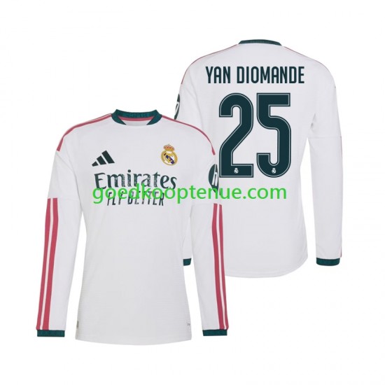 Thuis Tenue van Real Madrid Yan Diomande 25 Heren 2026-27 Lange Mouw