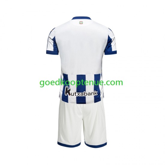 Thuis Tenue van Real Sociedad Kind 2-13 jaar 2026-27 Korte Mouw