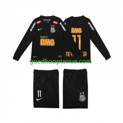 Uit Retro Tenue van Santos NEYMAR JR 11 Classic 2012 2013 Kind 2-13 jaar Lange Mouw