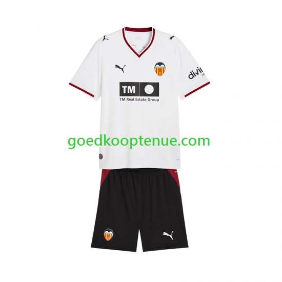 Thuis Tenue van Valencia CF Kind 2-13 jaar 2026-27 Korte Mouw