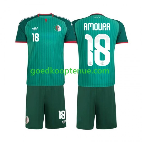 Uit Tenue van Algerije Mohamed Amoura 18 Kind 2-13 jaar 2026 Korte Mouw