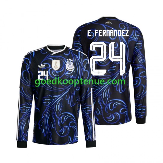 Uit Tenue van Argentinië Enzo Fernandez 24 Heren WK 2026 Lange Mouw