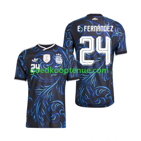 Uit Tenue van Argentinië Enzo Fernandez 24 Heren WK 2026 Korte Mouw