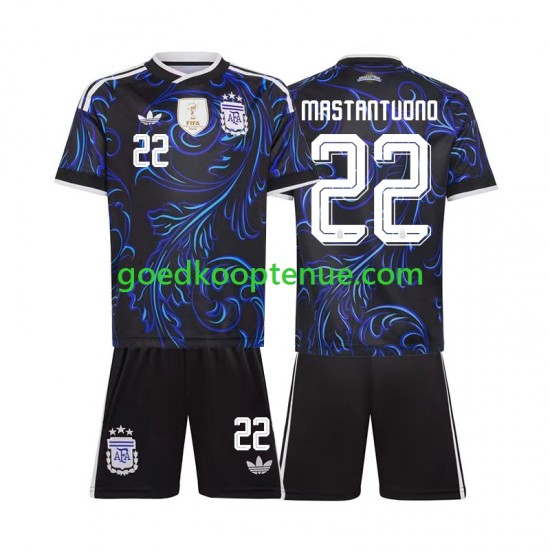 Uit Tenue van Argentinië Franco Mastantuono 22 Kind 2-13 jaar WK 2026 Korte Mouw