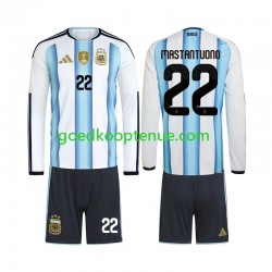 Thuis Tenue van Argentinië Franco Mastantuono 22 Kind 2-13 jaar WK 2026 Lange Mouw