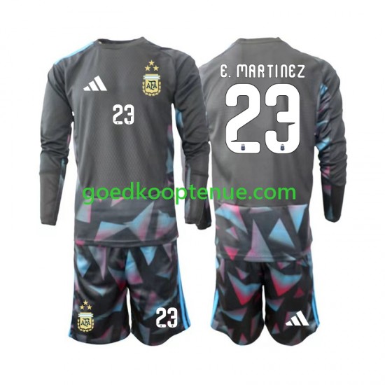 Thuis Tenue van Argentinië Keepersshirt Emiliano Martinez 23 Kind 2-13 jaar WK 2026 Lange Mouw