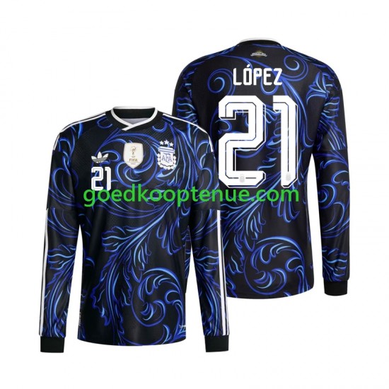 Uit Tenue van Argentinië Jose Manuel Lopez 21 Heren WK 2026 Lange Mouw
