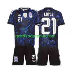 Uit Tenue van Argentinië Jose Manuel Lopez 21 Kind 2-13 jaar WK 2026 Korte Mouw