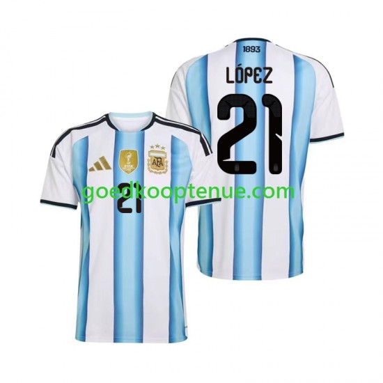 Thuis Tenue van Argentinië Jose Manuel Lopez 21 Heren WK 2026 Korte Mouw