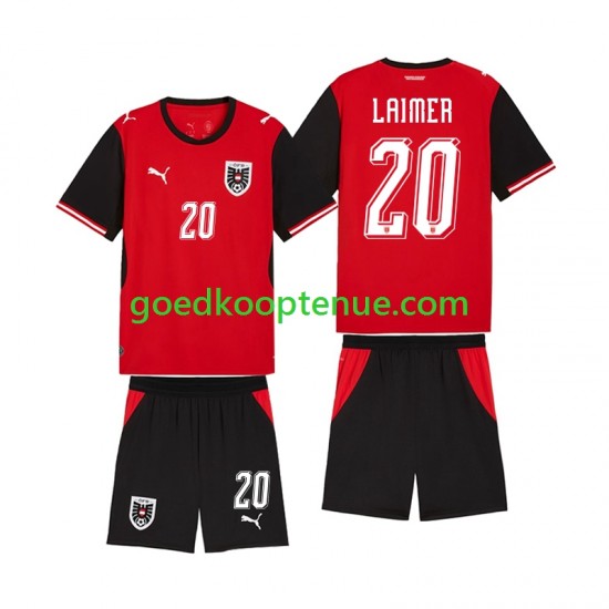 Thuis Tenue van Oostenrijk Konrad Laimer 20 Kind 2-13 jaar WK 2026 Korte Mouw