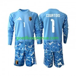 Thuis Tenue van België Keepersshirt Thibaut Courtois 1 Kind 2-13 jaar WK 2026 Lange Mouw