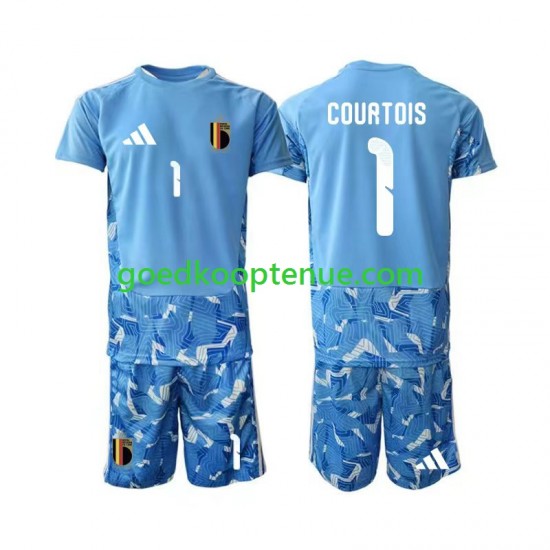 Thuis Tenue van België Keepersshirt Thibaut Courtois 1 Kind 2-13 jaar WK 2026 Korte Mouw