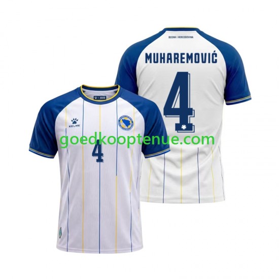 Uit Tenue van Bosnië-Herzegovina Tarik Muharemovic 4 Heren WK 2026 Korte Mouw