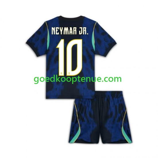 Uit Tenue van Brazilië Neymar JR 10 Kind 2-13 jaar WK 2026 Korte Mouw