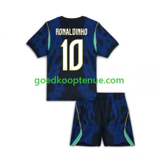 Uit Tenue van Brazilië Ronaldinho 10 Kind 2-13 jaar WK 2026 Korte Mouw