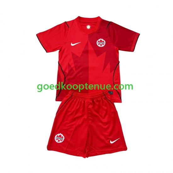 Thuis Tenue van Canada Kind 2-13 jaar WK 2026 Korte Mouw