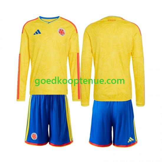 Thuis Tenue van Colombia Kind 2-13 jaar WK 2026 Lange Mouw