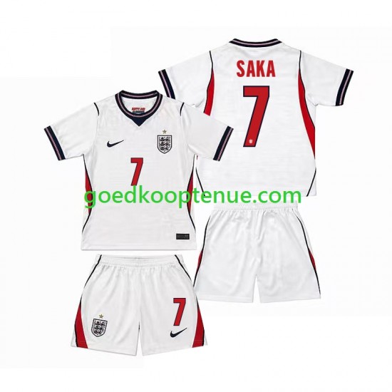 Thuis Tenue van Engeland Bukayo Saka 7 Kind 2-13 jaar WK 2026 Korte Mouw
