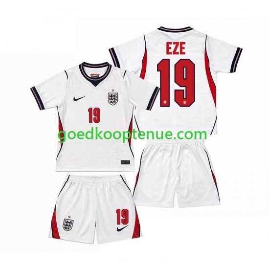 Thuis Tenue van Engeland Eberechi Eze 19 Kind 2-13 jaar WK 2026 Korte Mouw
