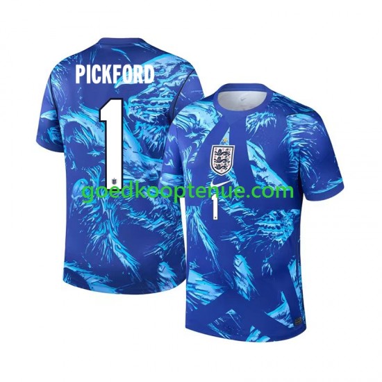 3de Tenue van Engeland Keepersshirt Jordan Pickford 1 Heren WK 2026 Korte Mouw