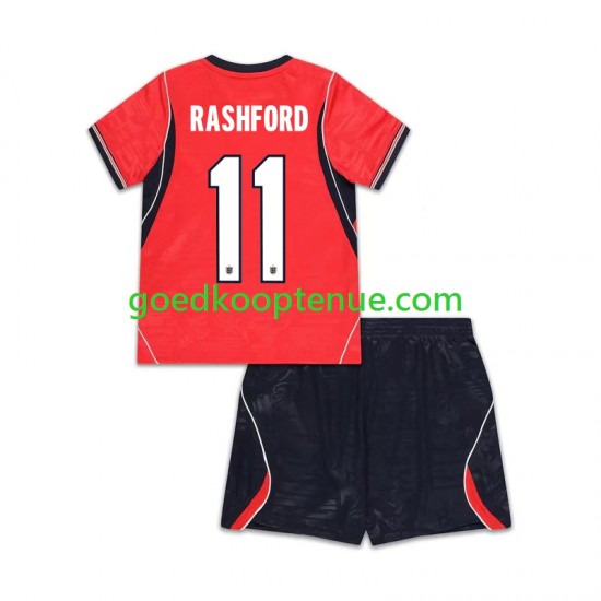 Uit Tenue van Engeland Marcus Rashford 11 Kind 2-13 jaar WK 2026 Korte Mouw