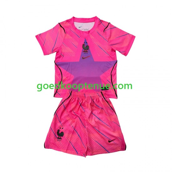 Uit Tenue van Frankrijk Keepersshirt Kind 2-13 jaar WK 2026 Korte Mouw