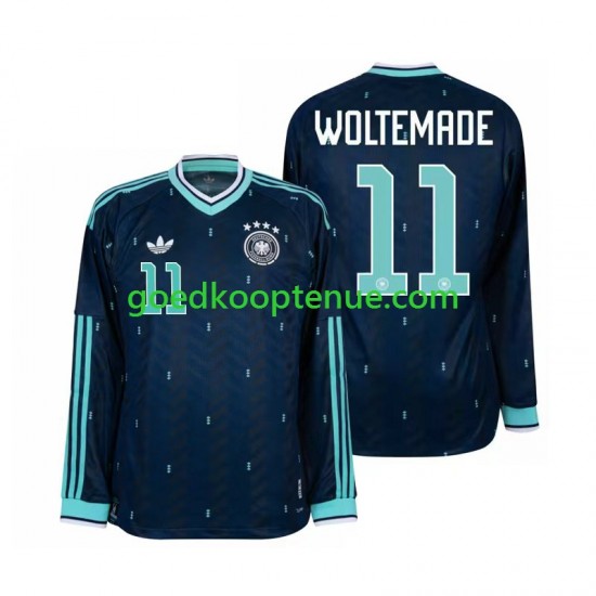 Uit Tenue van Duitsland Nick Woltemade 11 Heren WK 2026 Lange Mouw