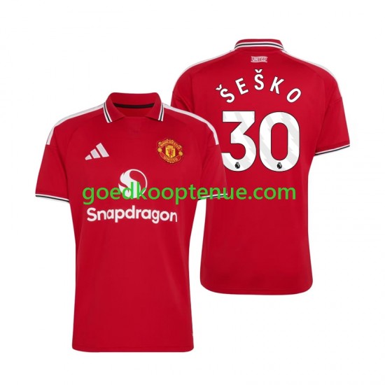 Thuis Tenue van Manchester United Benjamin Sesko 30 Heren 2026-27 Korte Mouw