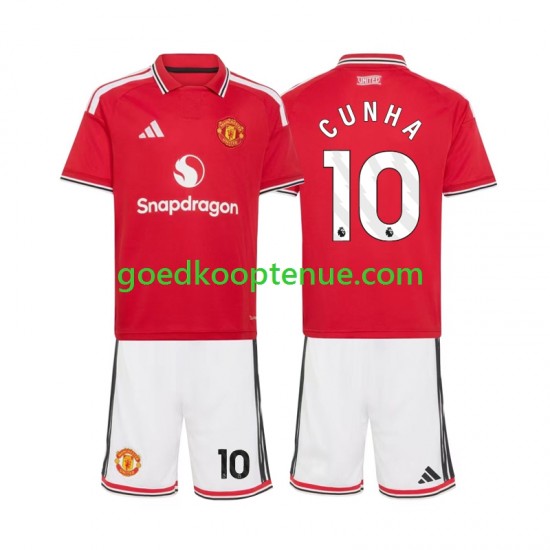 Thuis Tenue van Manchester United Matheus Cunha 10 Kind 2-13 jaar 2026-27 Korte Mouw