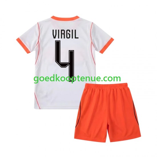 Uit Tenue van Nederland Virgil van Dijk 4 Kind 2-13 jaar WK 2026 Korte Mouw