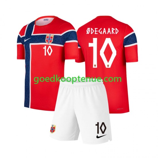 Thuis Tenue van Noorwegen Martin Odegaard 10 Kind 2-13 jaar WK 2026 Korte Mouw