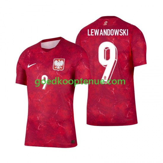 Uit Tenue van Polen Robert Lewandowski 9 Heren 2026 Korte Mouw