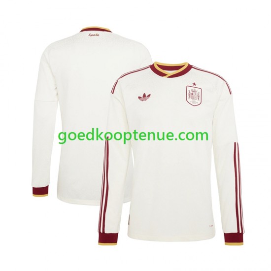 Uit Tenue van Spanje Heren WK 2026 Lange Mouw