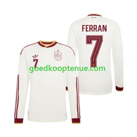 Uit Tenue van Spanje Ferran Torres 7 Heren WK 2026 Lange Mouw