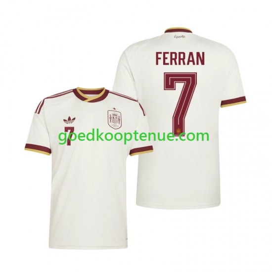 Uit Tenue van Spanje Ferran Torres 7 Heren WK 2026 Korte Mouw