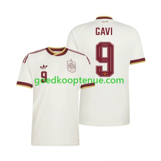 Uit Tenue van Spanje Gavi 9 Heren WK 2026 Korte Mouw