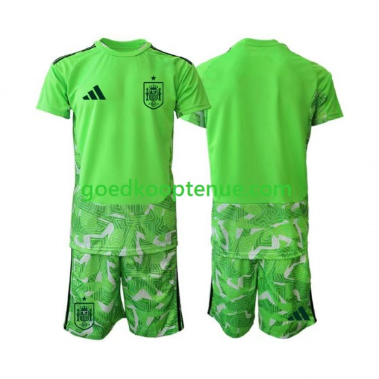 Tenue van Spanje Keepersshirt 6th Green color Kind 2-13 jaar WK 2026 Korte Mouw