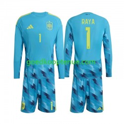 Thuis Tenue van Spanje Keepersshirt David Raya 1 Kind 2-13 jaar WK 2026 Lange Mouw